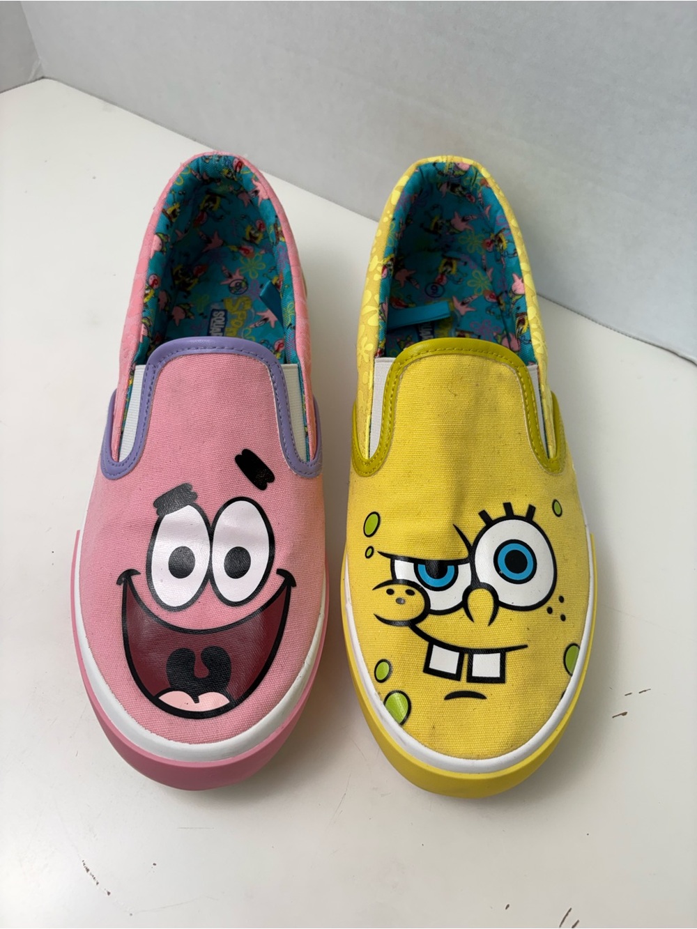 Sprayground Kids SpongeBob & Patrick Slip-On Sneakers - Pink & Yellow